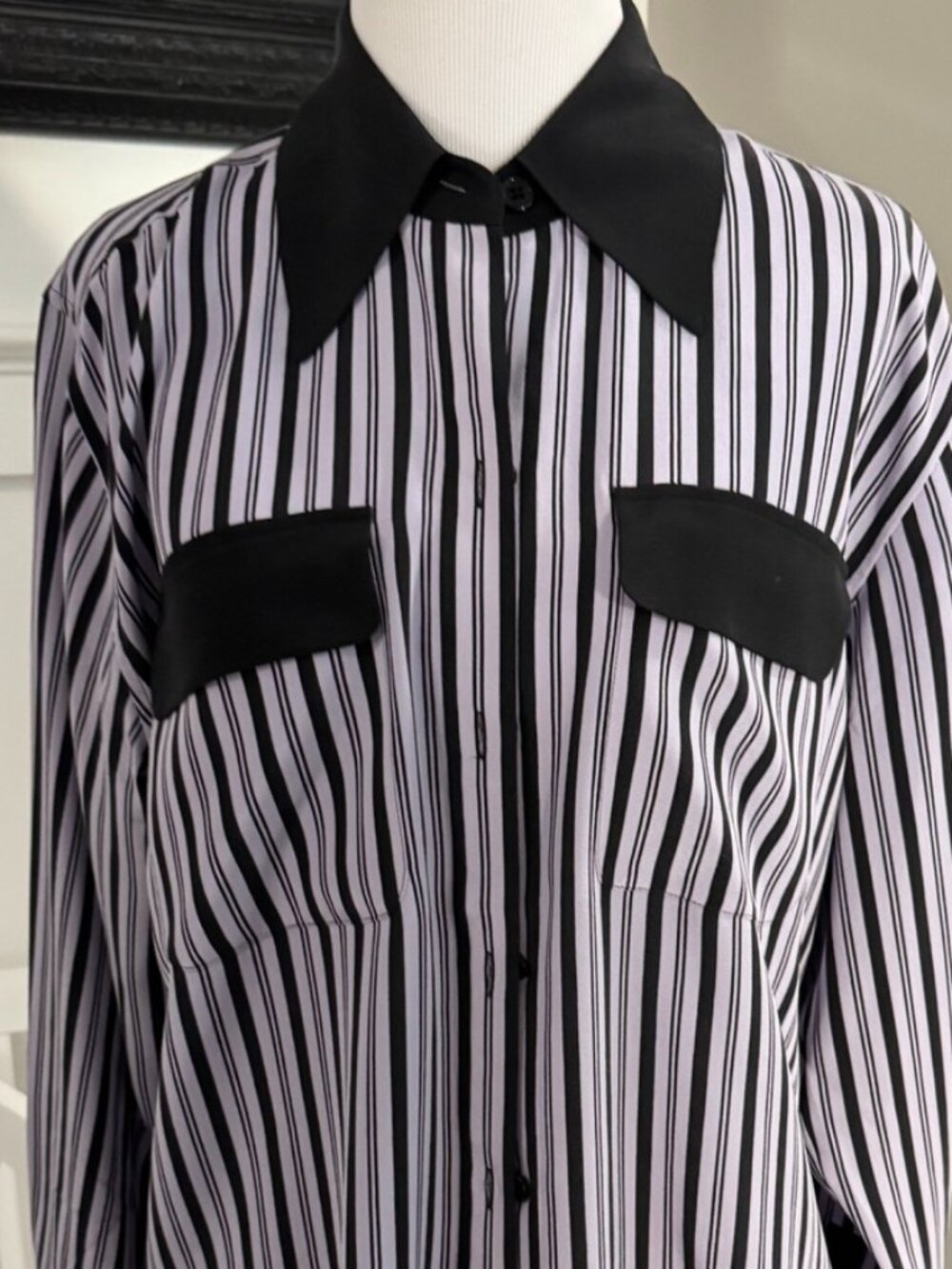 Equipment "Cody" Women's Striped Silk Shirt, New Condition, Size Small